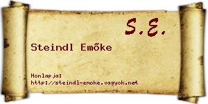 Steindl Emőke névjegykártya